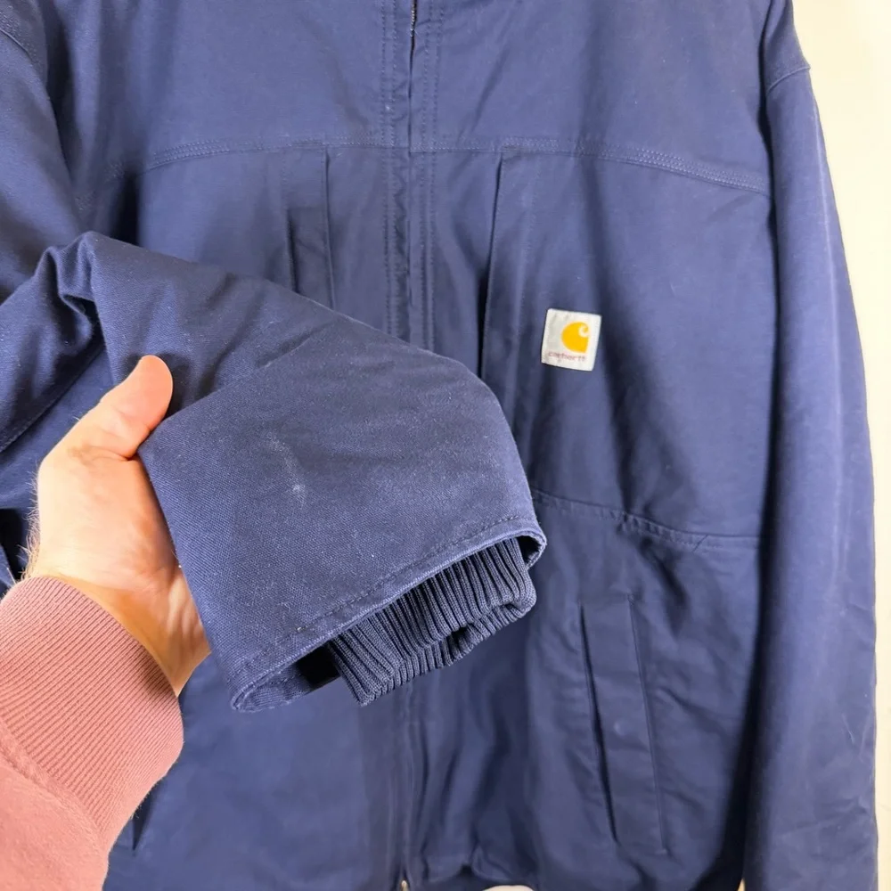 Carhartt Full Swing Loose Fit Quick Duck Insulated Jacket Navy Mens Size XL
